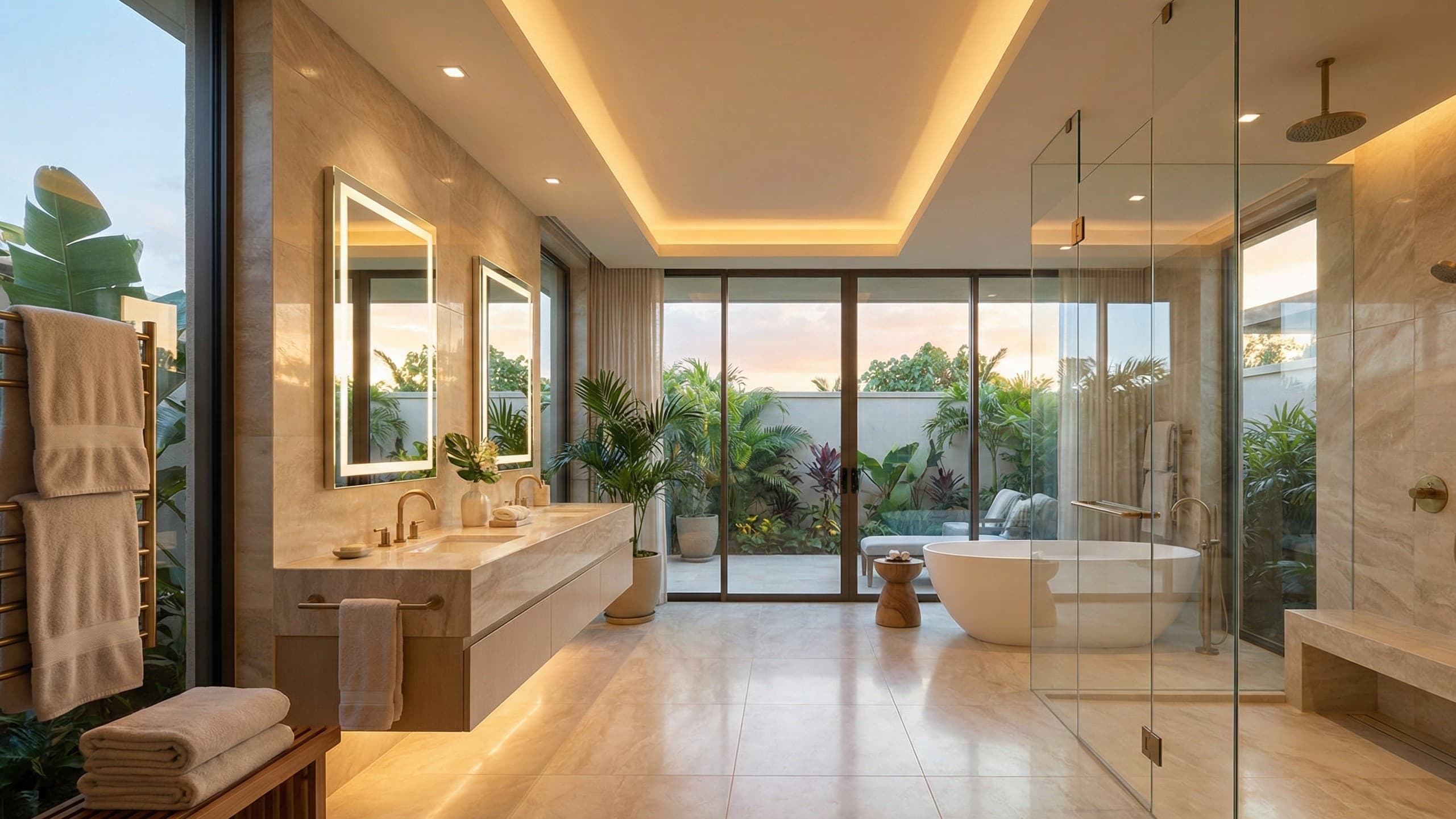 Luxury hospitality bathroom design