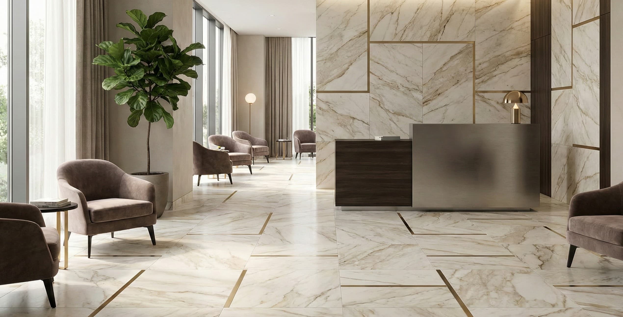 Premium tile surfaces for hospitality
